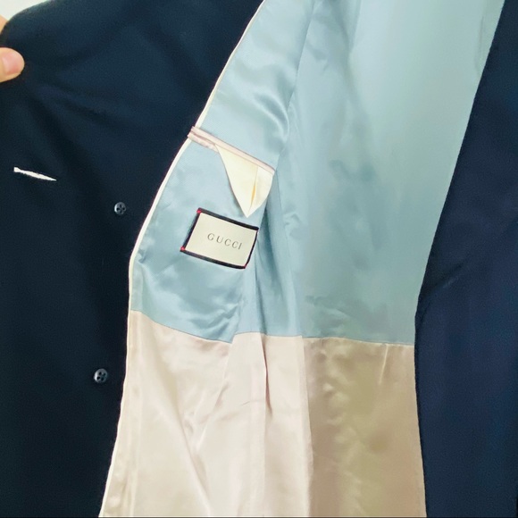 Gucci Stripe-trimmed Cashmere And Wool-blend Coat - Picture 12 of 15